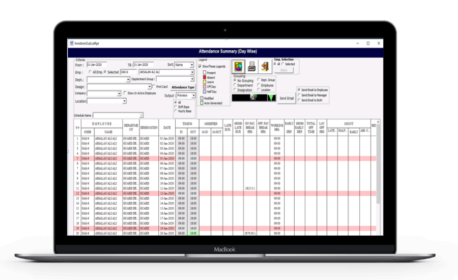 Climax Payroll web portal