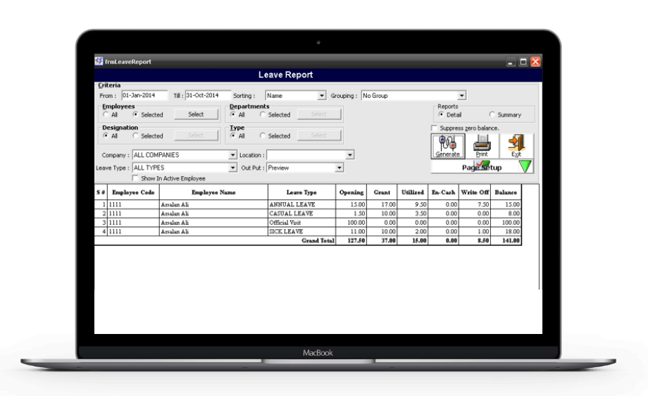 Climax Payroll web portal